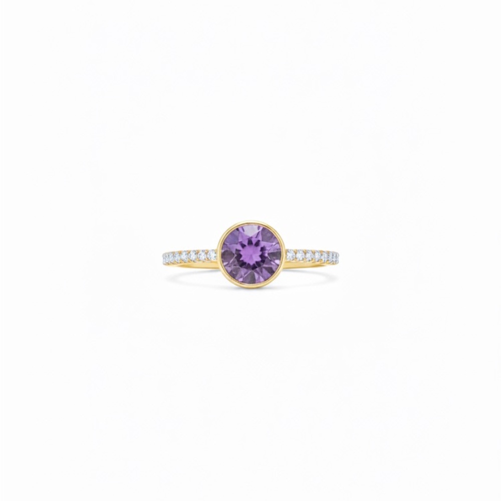 Kate Spade Purple & Gold Cocktail Ring Size 6